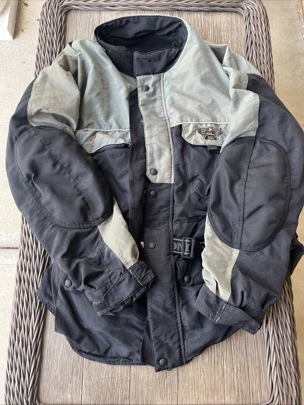 Honda GoldWing Jacket Grey Black GL Eagle Logo Softshell Full Zip Mens Size 2XL